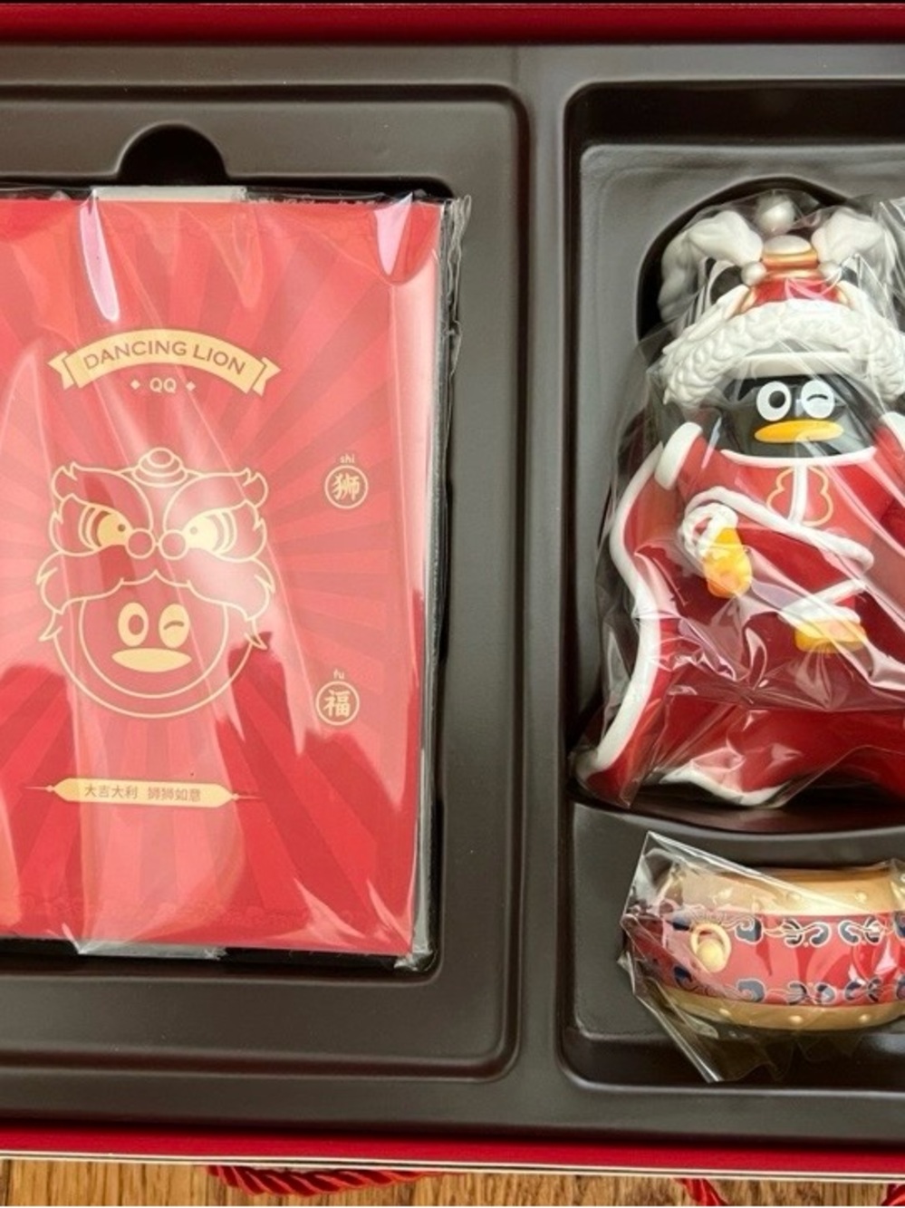 Tencent QQ Penguin "Dancing Lion" Figure (Lunar New Year Collectible) NIB